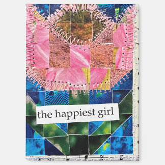 Vintage Collage Art Print Tulip Quilt Happy Girl マグネット
