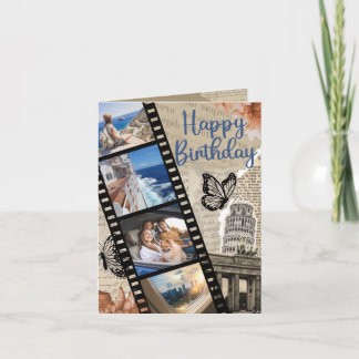 Vintage Collage Birthday Card サンキューカード