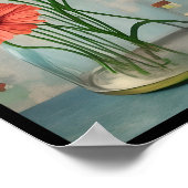 vintage collage flowers deco 1/3 ポスター (角)