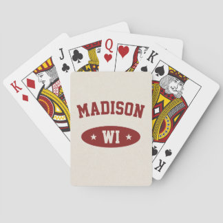 Vintage Collegiate Style Wisconsin Playing Cards トランプ