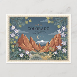 Vintage Colorado State Travel シーズンポストカード