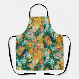 Vintage Colorful Chrysanthemum Garden エプロン