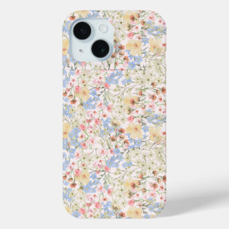 Vintage Colorful Flower iPhone 15 Phone Case  iPhone 15ケース