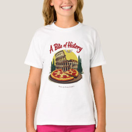 Vintage Colosseum Rome & Neapolitan Pizza Art Tシャツ