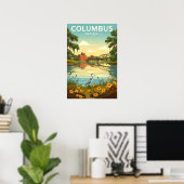 Vintage Columbus Georgia ポスター (ホームオフィス)
