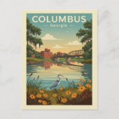 Vintage Columbus Georgia ポストカード (正面)