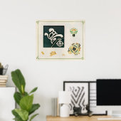 Vintage Combinaisons Ornementales Art ポスター (ホームオフィス)