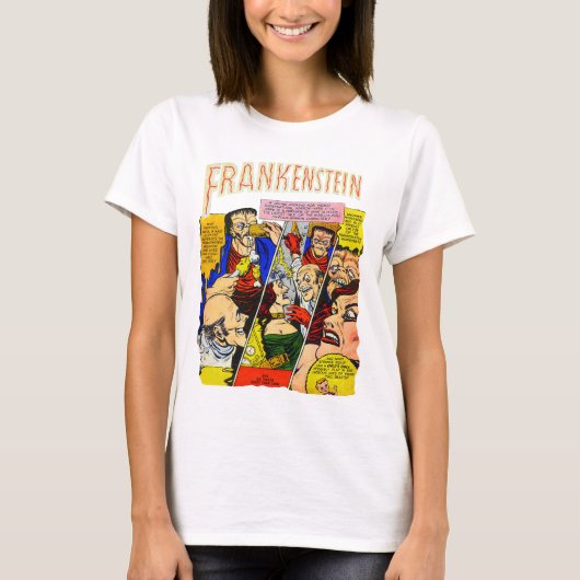 Vintage Comic Frankenstein Tシャツ (正面)