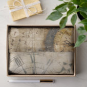 Vintage Compass Antique Clock 薄葉紙 (ギフト)