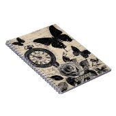 Vintage Compass & Butterfly - Rustic Paper (3) ノートブック (右側)