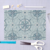 Vintage Compass Nautical Seamless Pattern (2) 薄葉紙 (クラフト)