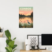 Vintage Conroe Texas ポスター (ホームオフィス)