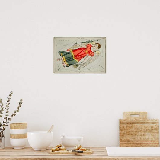 Vintage Constellation Illustration ポスター (キッチン)