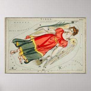 Vintage Constellation Illustration ポスター