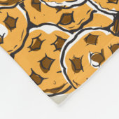 Vintage Cookie Monster and Cookies フリースブランケット (角)