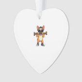 Vintage Cool French Bulldog Carrying Bone Cartoon  オーナメント (正面)