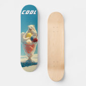 Vintage Cool Polar Bear Ice Cream Sundae スケートボード (正面)