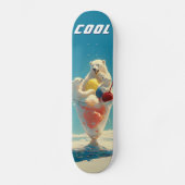 Vintage Cool Polar Bear Ice Cream Sundae スケートボード (正面)