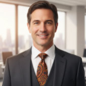 Vintage Copper Paisley ネクタイ