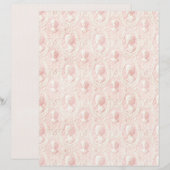 Vintage Coquette Pink Cameo Scrapbook Paper (正面/裏面)
