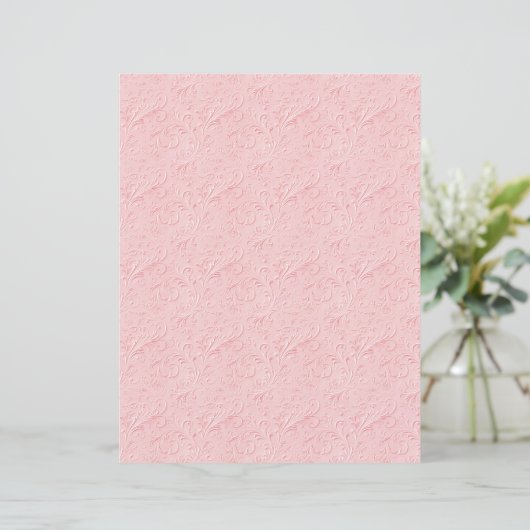 Vintage Coquette Pink Texture Scrapbook Paper (スタンド正面)