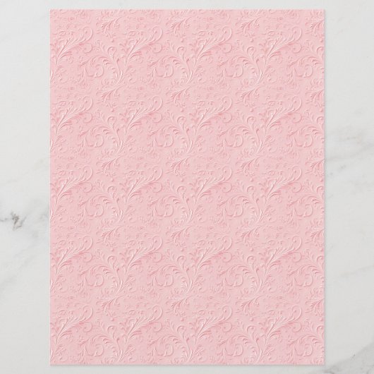 Vintage Coquette Pink Texture Scrapbook Paper (正面)