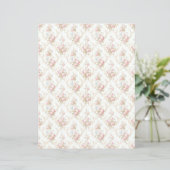 Vintage Coquette Rose Floral Paper Sheet (スタンド正面)