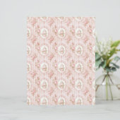 Vintage Coquette Rose Floral Paper Sheet (スタンド正面)