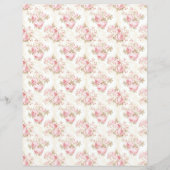 Vintage Coquette Rose Floral Paper Sheet  (正面)