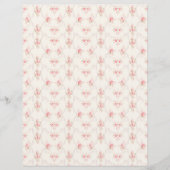 Vintage Coquette Rose Floral Scrapbook Paper (正面)