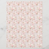 Vintage Coquette Rose Floral Scrapbook Paper (正面)