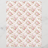 Vintage Coquette Rose Floral Scrapbook Paper (正面)