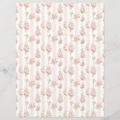 Vintage Coquette Rose Floral Scrapbook Paper (正面)