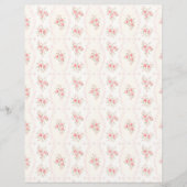 Vintage Coquette Rose Floral Scrapbook Paper (正面)