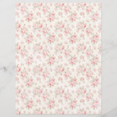 Vintage Coquette Rose Floral Scrapbook Paper (正面)
