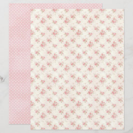 Vintage Coquette Rose Floral Scrapbook Paper