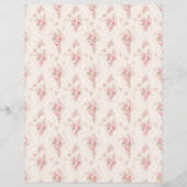Vintage Coquette Rose Floral Scrapbook Paper (正面)