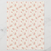 Vintage Coquette Rose Floral Scrapbook Paper (正面)