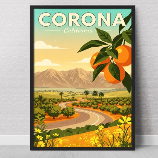 Vintage Corona California ポスター