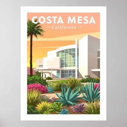 Vintage Costa Mesa California ポスター (正面)