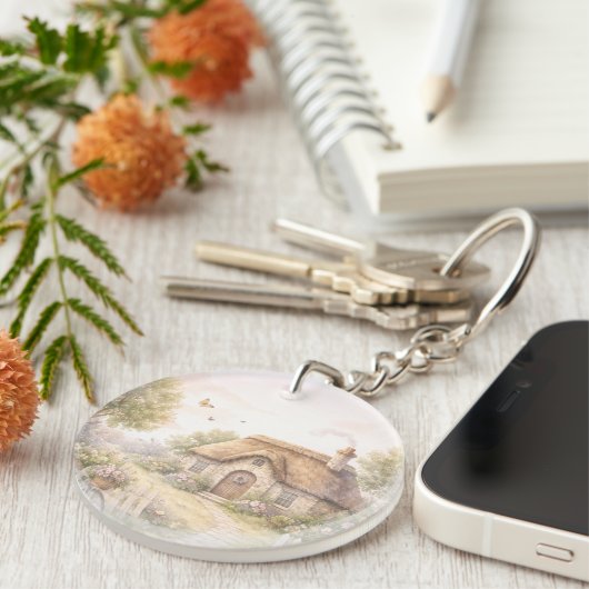 Vintage Cottage Acrylic Keychain キーホルダー (正面右)