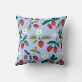 Vintage Cottagecore Strawberry Pattern クッション (裏面)