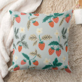 Vintage Cottagecore Strawberry Pattern クッション (ブランケット)