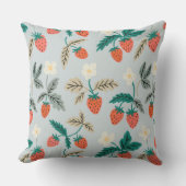Vintage Cottagecore Strawberry Pattern クッション (正面)
