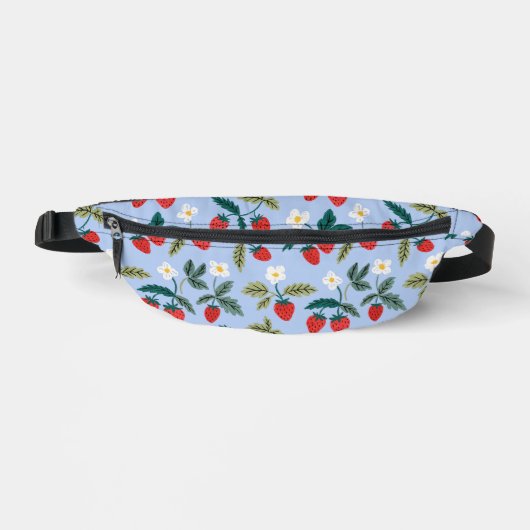 Vintage Cottagecore Strawberry Pattern ファニーパック (正面)