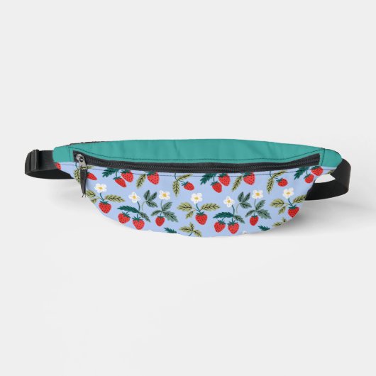 Vintage Cottagecore Strawberry Pattern ファニーパック (正面)