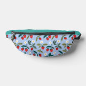 Vintage Cottagecore Strawberry Pattern ファニーパック (レイダウン)