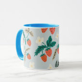 Vintage Cottagecore Strawberry Pattern マグカップ (正面左)