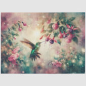 Vintage Country Hummingbird Floral Decoupage 薄葉紙 (正面)