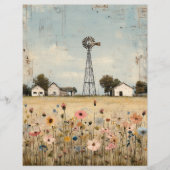 VINTAGE COUNTRY MIXED MEDIA SCRAPBOOK PAPER (正面)